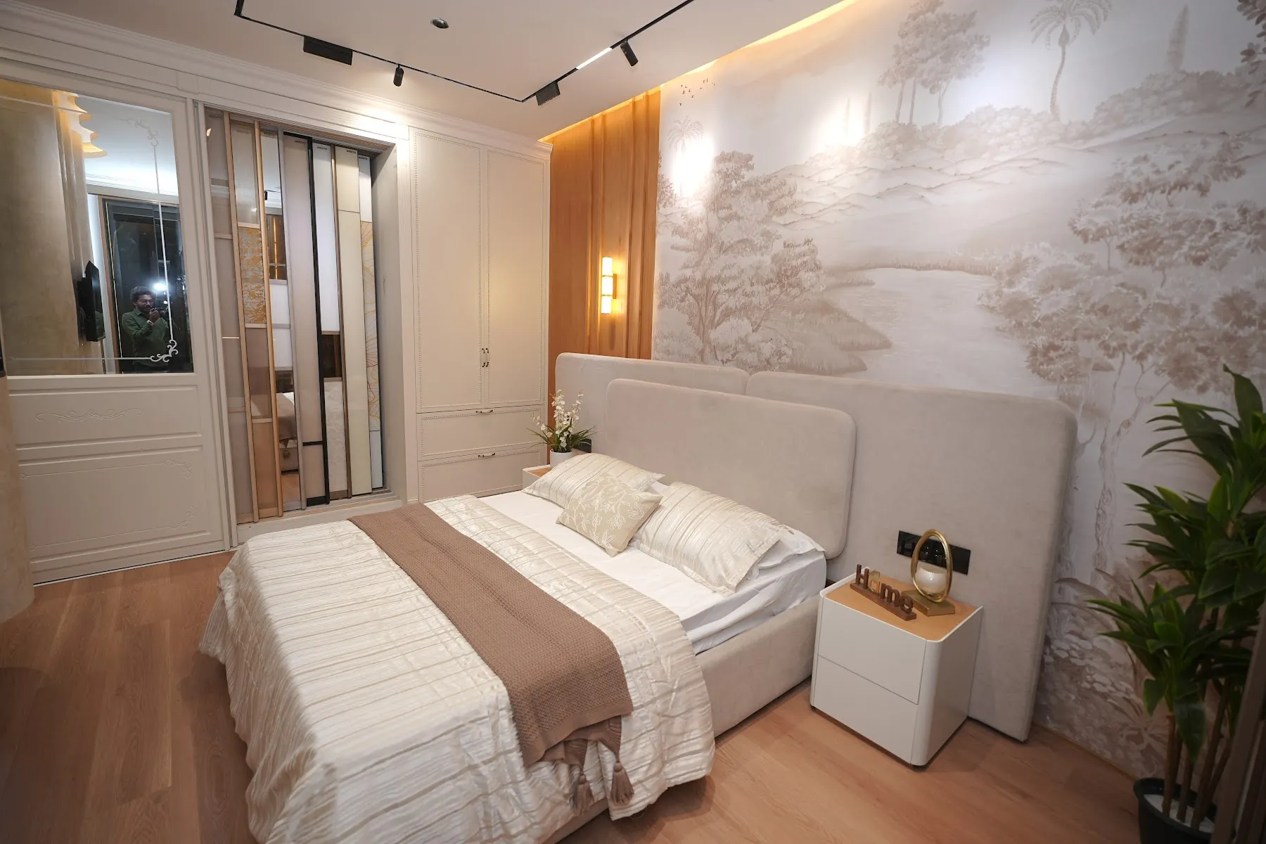 Master bedroom display at the Nuvora Experience Center