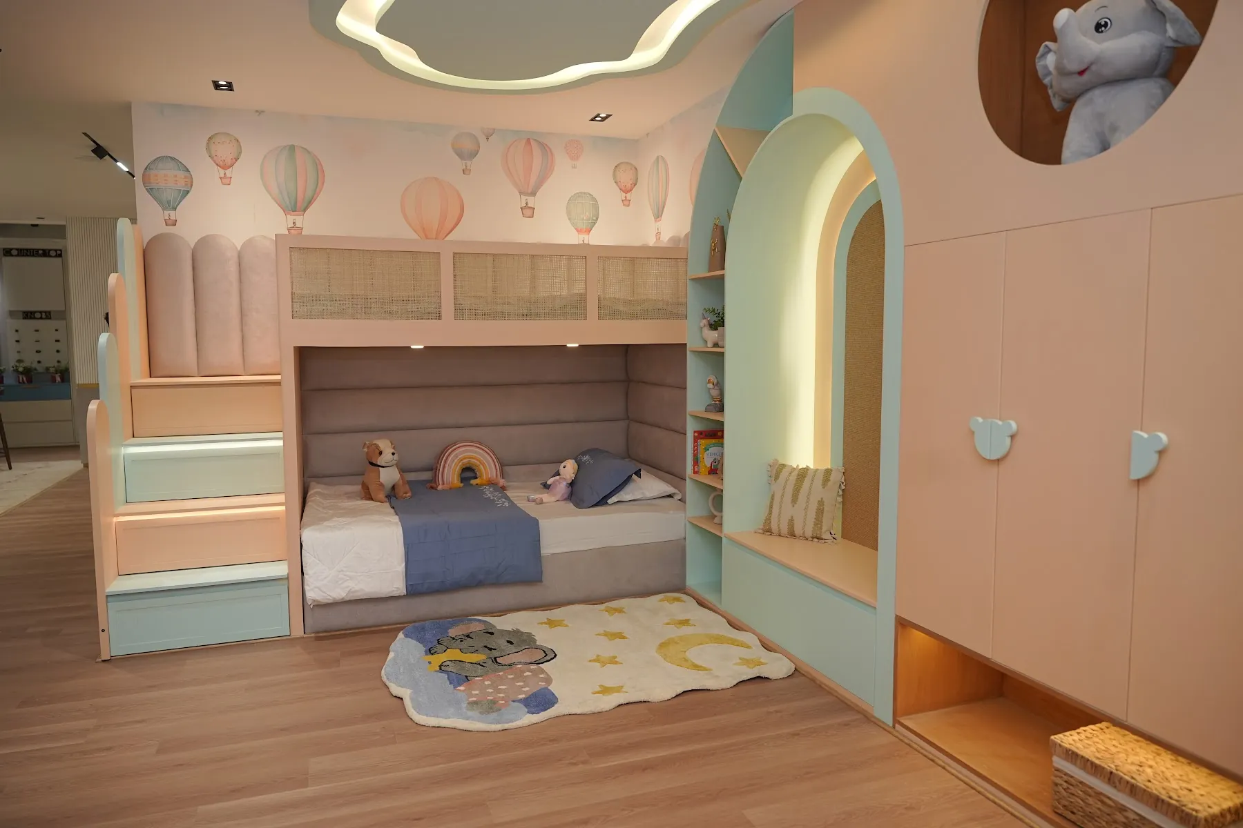 Children's bedroom display at the Nuvora Experience Center