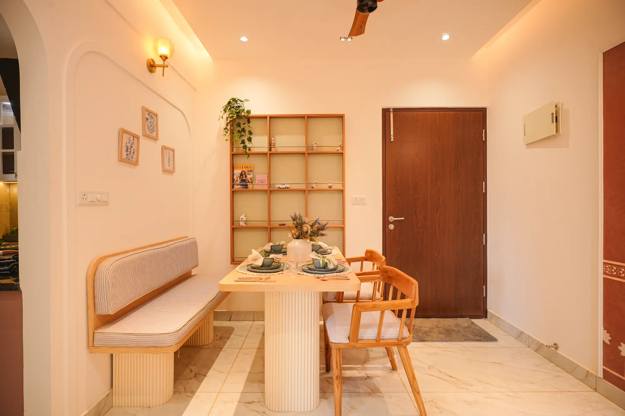 Living and dining in The Curvana Residence, a Nuvora home